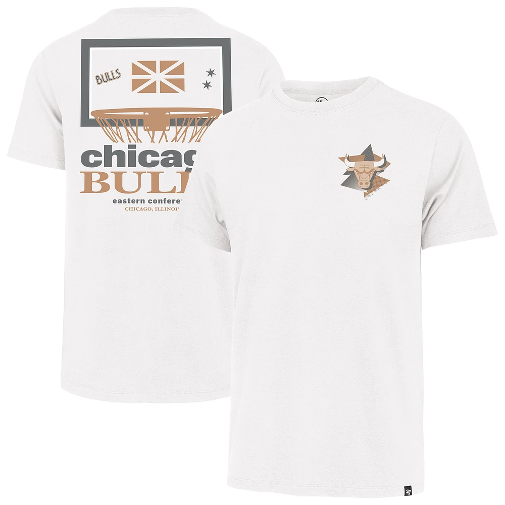 Men's '47  White Chicago Bulls City Edition Backboard T-Shirt