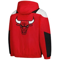 Men's Starter  Red Chicago Bulls Charger Half-Zip Pullover Jacket