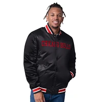 Men's Starter  Red Chicago Bulls Reversible Satin Full-Snap Varsity Jacket