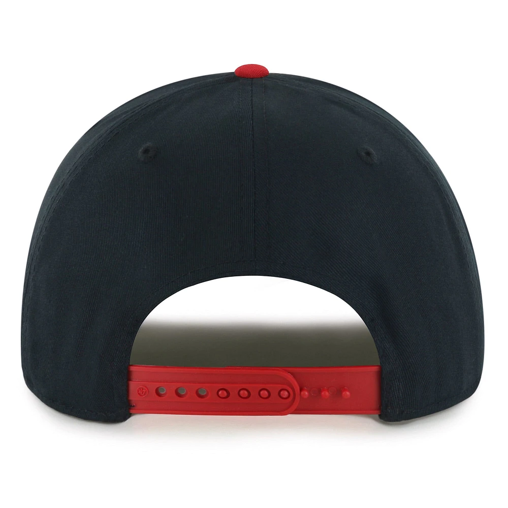 Men's '47 Black/Red Chicago Bulls Dropshadow Rope Hitch Adjustable Hat