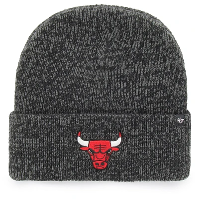 Bonnet en tricot noir à revers Chicago Bulls Brain Freeze '47 pour homme