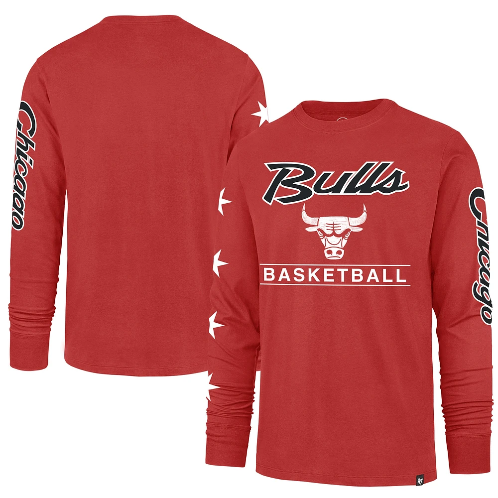 T-shirt à manches longues pour hommes '47 Red Chicago Bulls 2023/24 City Edition Triplet Franklin