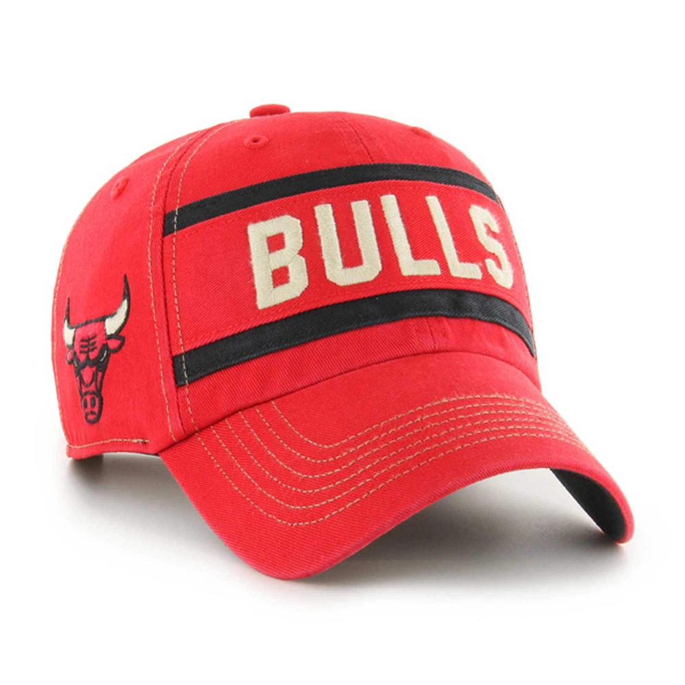 Men's '47 Red Chicago Bulls Quick Snap Clean Up Adjustable Hat