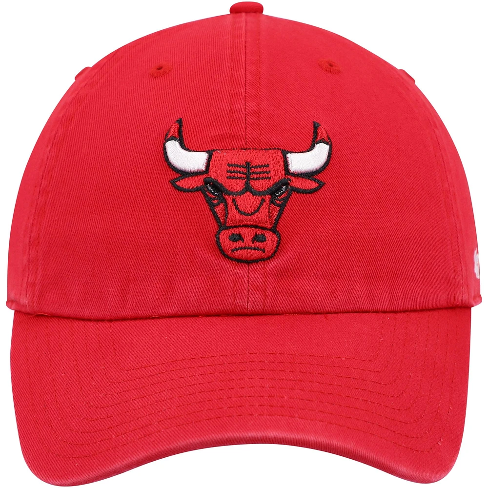 Casquette réglable '47 Red Chicago Bulls Team Clean Up pour homme