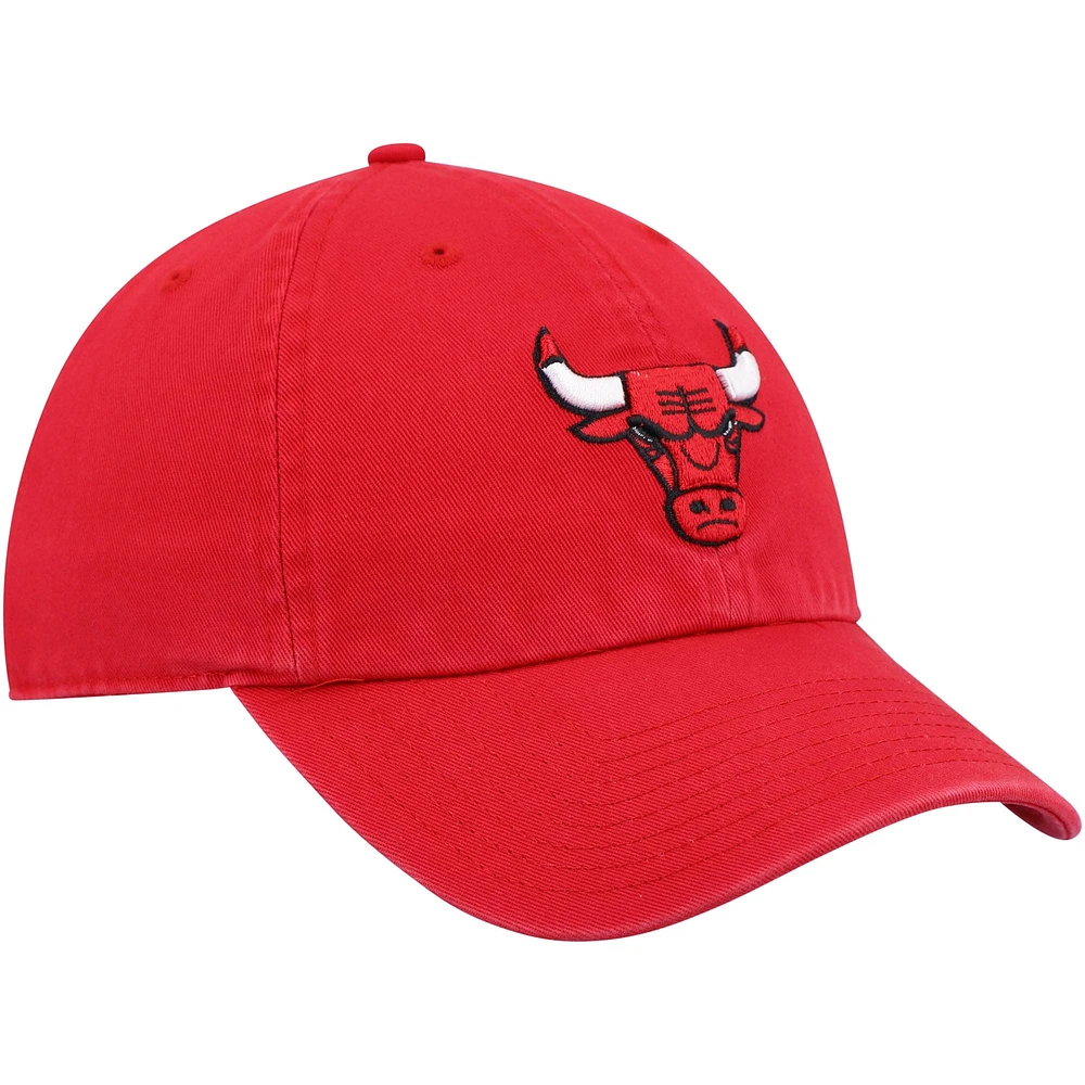 Men's '47 Red Chicago Bulls Team Clean Up Adjustable Hat