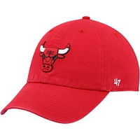 Casquette réglable '47 Red Chicago Bulls Team Clean Up pour homme