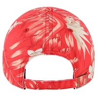 Men's '47 Red Chicago Bulls Tropicalia Floral Clean Up Adjustable Hat