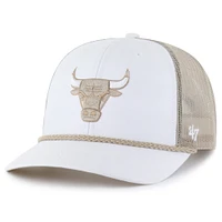 Men's '47 White/Tan Chicago Bulls 2024/25 City Edition Trucker Adjustable Hat