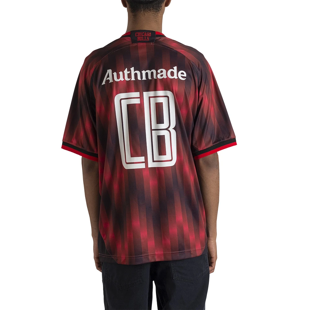 Men's Authmade x NBA Red Chicago Bulls Soccer Kit Fashion Jersey