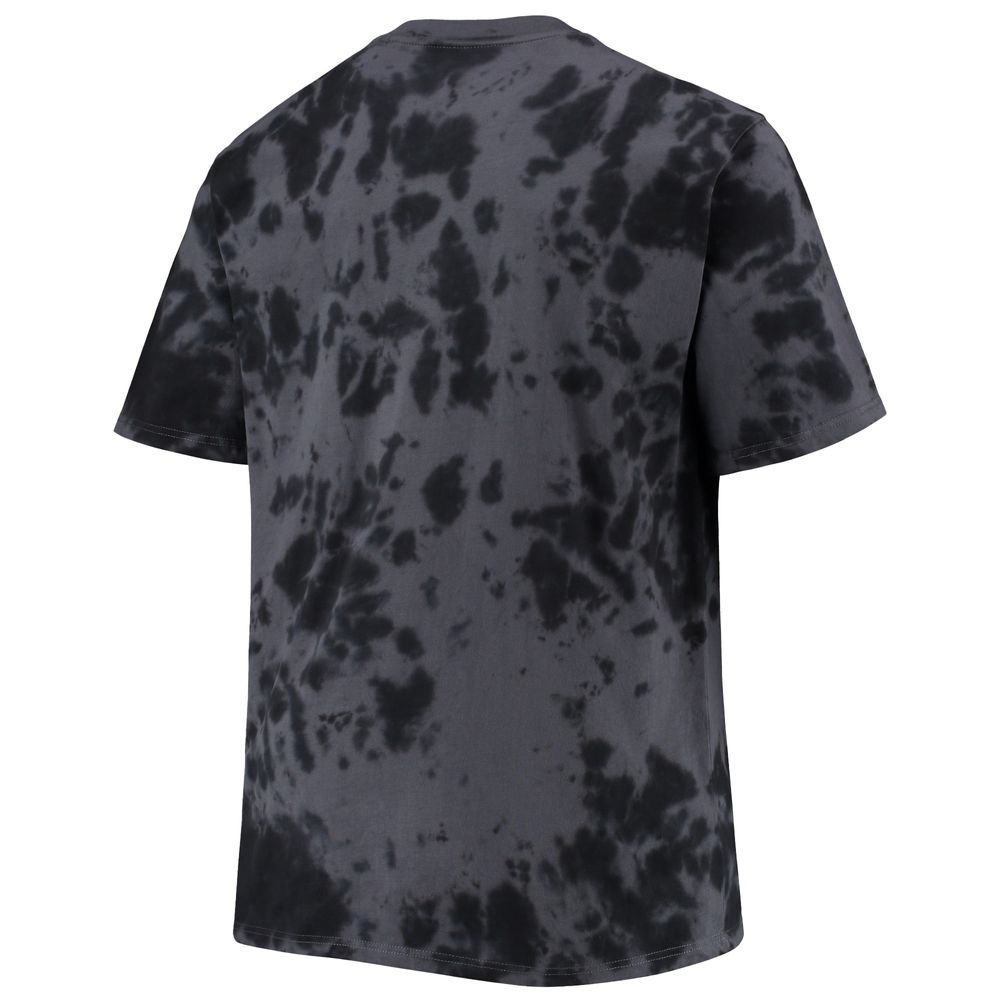 Men's Black Chicago Bulls Big & Tall Marble Dye Tonal Performance T-Shirt