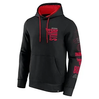 Men's Fanatics Black Chicago Bulls Game Time Crossover Pullover Hoodie