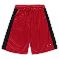 Short de performance Fanatics rouge/noir Chicago Bulls Big & Tall pour hommes