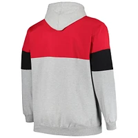 Men's Fanatics Red/Black Chicago Bulls Big & Tall Pullover Hoodie