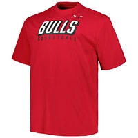 Ensemble t-shirt à manches courtes et longues Fanatics pour hommes rouge/noir Chicago Bulls Big & Tall