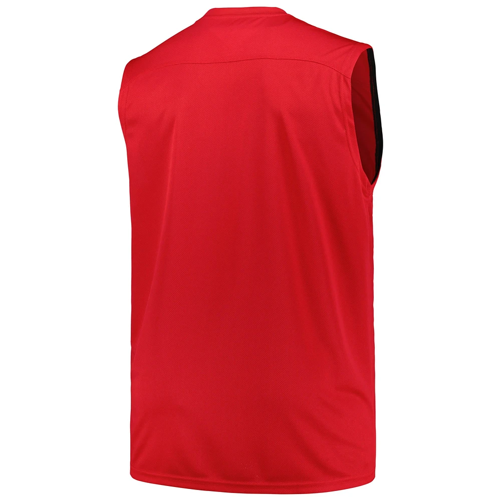 Men's Fanatics Red Chicago Bulls Big & Tall Birdseye Muscle Tank Top