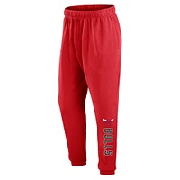 Pantalon de survêtement en tissu éponge Fanatics Red Chicago Bulls Big & Tall Chop Block pour hommes