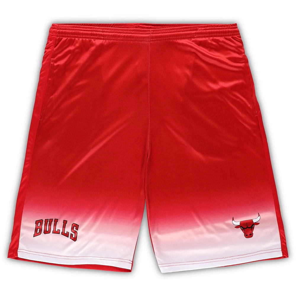 Short Fanatics rouge Chicago Bulls Big & Tall Fadeaway pour hommes