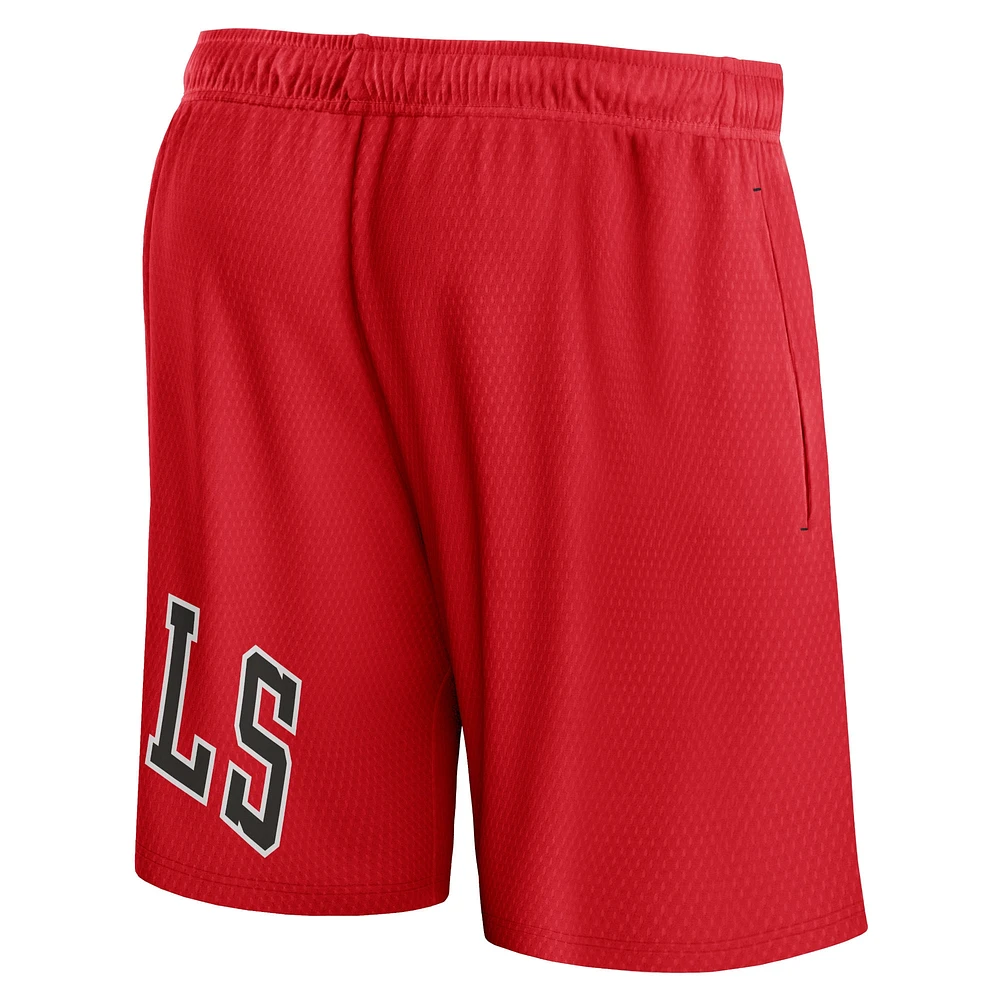 Short en maille à lancer franc Fanatics Red Chicago Bulls pour hommes