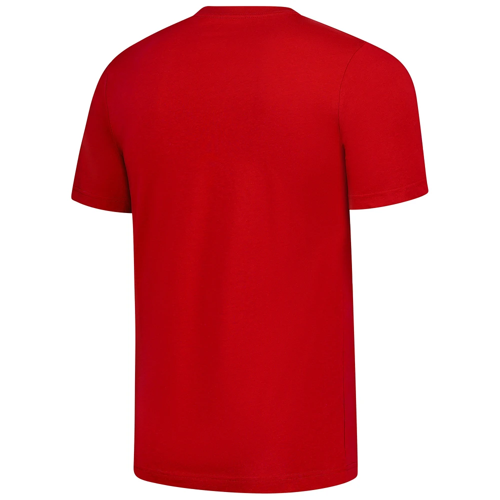 Men's Fanatics  Red Chicago Bulls Location Just Net T-Shirt