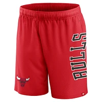 Short en maille Post Up Fanatics Red Chicago Bulls pour hommes