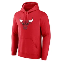 Men's Fanatics  Red Chicago Bulls Primary Logo Pullover Hoodie