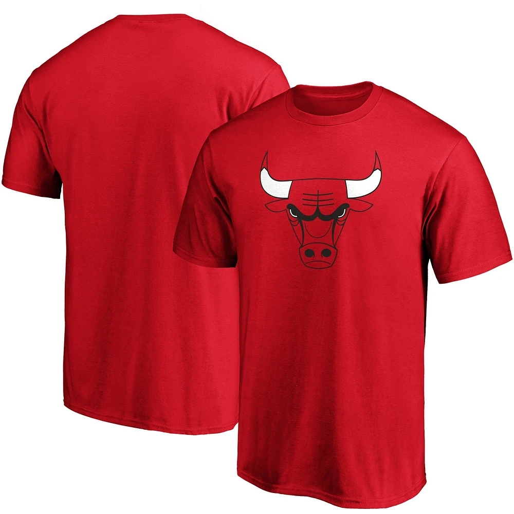 T-shirt avec logo de l'équipe principale des Chicago Bulls Fanatics Red pour hommes