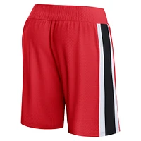 Short en maille emblématique Fanatics Red Chicago Bulls Referee pour hommes