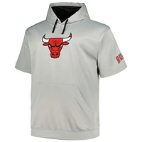 Sweat à capuche avec logo Fanatics Silver Chicago Bulls Big & Tall pour hommes