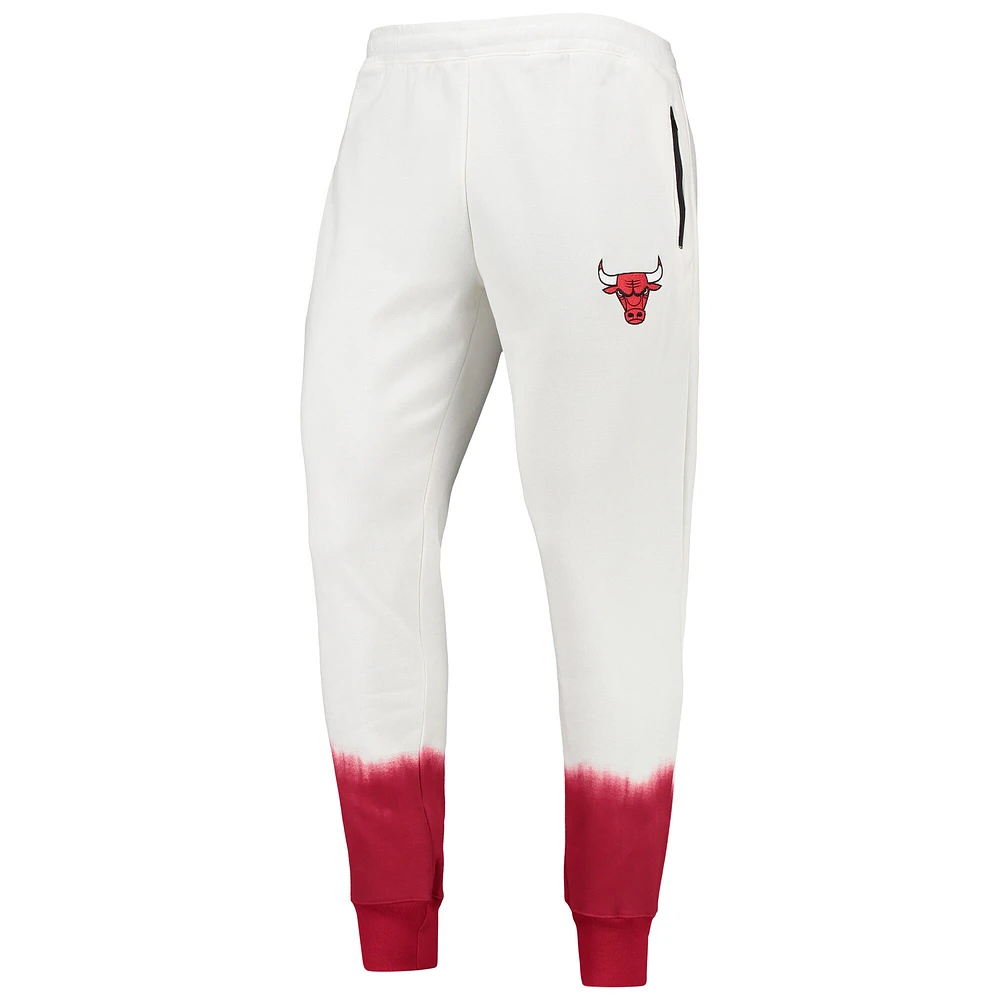 Pantalon de jogging FISSL Oatmeal Chicago Bulls Double Dribble Tie-Dye Fleece pour homme