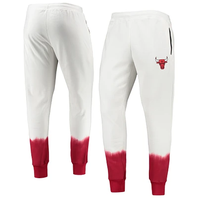 Men's FISSL Oatmeal Chicago Bulls Double Dribble Tie-Dye Fleece Jogger Pants