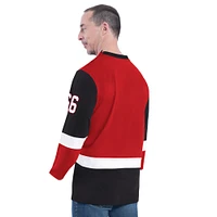 Men's G-III Sports by Carl Banks Red Chicago Bulls Adaptive Rugby Long Sleeve Top