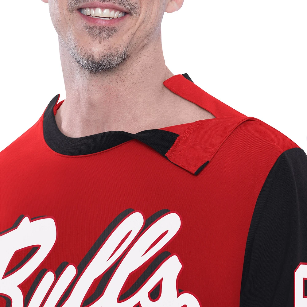 Men's G-III Sports by Carl Banks Red Chicago Bulls Adaptive Rugby Long Sleeve Top