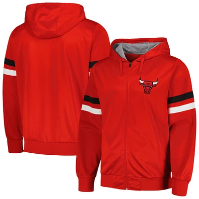 Men's G-III Sports by Carl Banks Red Chicago Bulls Contender Full-Zip Hoodie Jacket