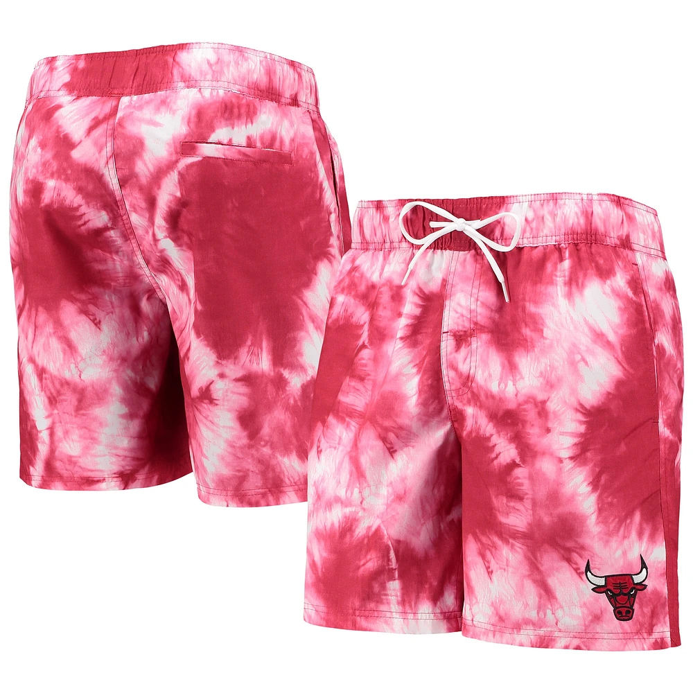 Men's G-III Sports by Carl Banks Red Chicago Bulls Splash Volley Swim Shorts