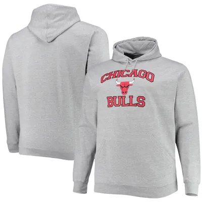Chicago Bulls Big & Tall Heart Soul Pullover Hoodie - Heathered Gray