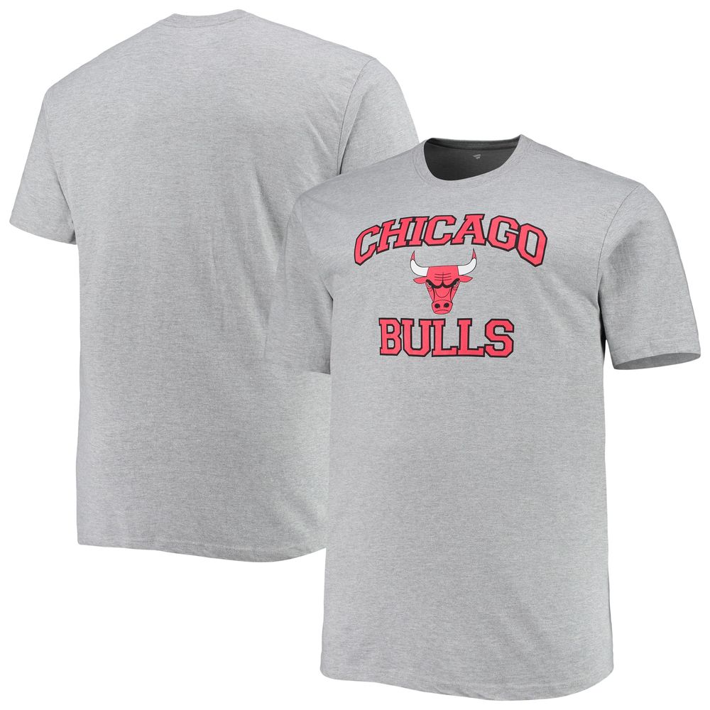 Men's Heathered Gray Chicago Bulls Big & Tall Heart Soul T-Shirt