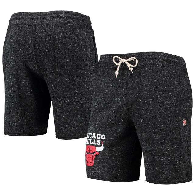 Short en molleton tri-mélange avec logo principal Chicago Bulls Homage Charcoal pour homme