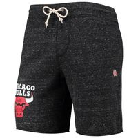 Men's Homage Charcoal Chicago Bulls Primary Logo Tri-Blend Sweat Shorts