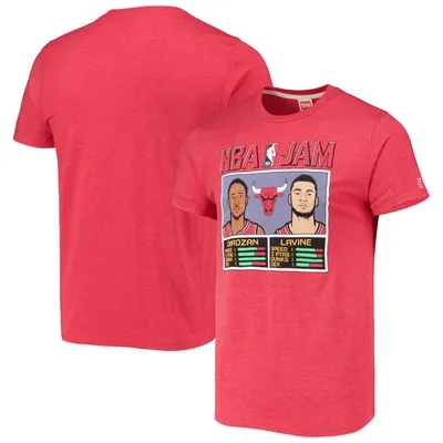 DeMar DeRozan/Zach LaVine Chicago Bulls Homage NBA Jam Tri-Blend T-Shirt - Heathered Red