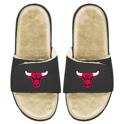 Chicago Bulls ISlide Men's Faux Fur Slide Sandals - Black/Tan