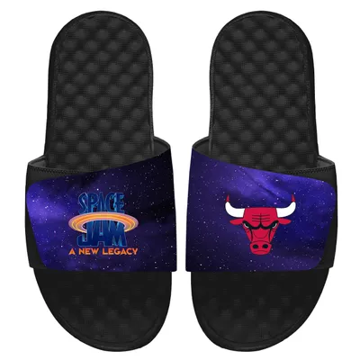 Chicago Bulls ISlide Space Jam 2 Galaxy Slide Sandals - Black