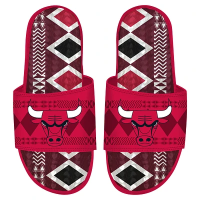 Sandales à enfiler ISlide Red Chicago Bulls Shooting Touch Rwanda pour homme en gel