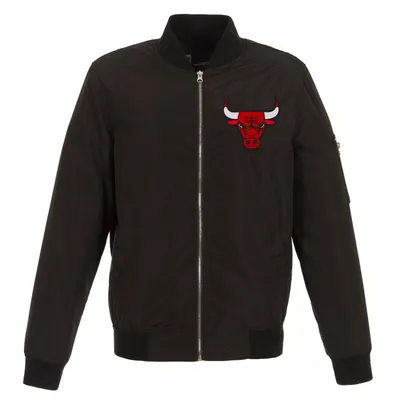 Chicago Bulls JH Design Lightweight Nylon Full-Zip Bomber Jacket