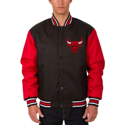 Chicago Bulls JH Design Poly Twill Logo Jacket - Black