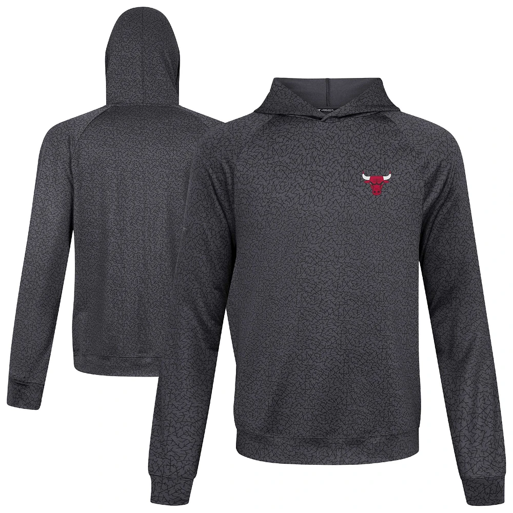 Men's Levelwear Black Chicago Bulls Challenger Pullover Hoodie