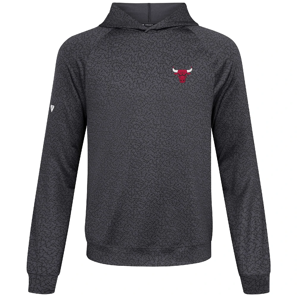 Men's Levelwear Black Chicago Bulls Challenger Pullover Hoodie