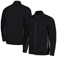 Veste noire entièrement zippée Levelwear pour hommes des Chicago Bulls Harrington