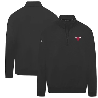 Men's Levelwear Black Chicago Bulls Murray Quarter-Zip Pullover