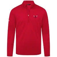 Haut à fermeture éclair quart de tour Heron des Chicago Bulls pour homme Levelwear Red