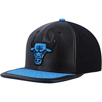 Casquette Snapback Day One Mitchell & Ness noir/Royal Chicago Bulls pour hommes